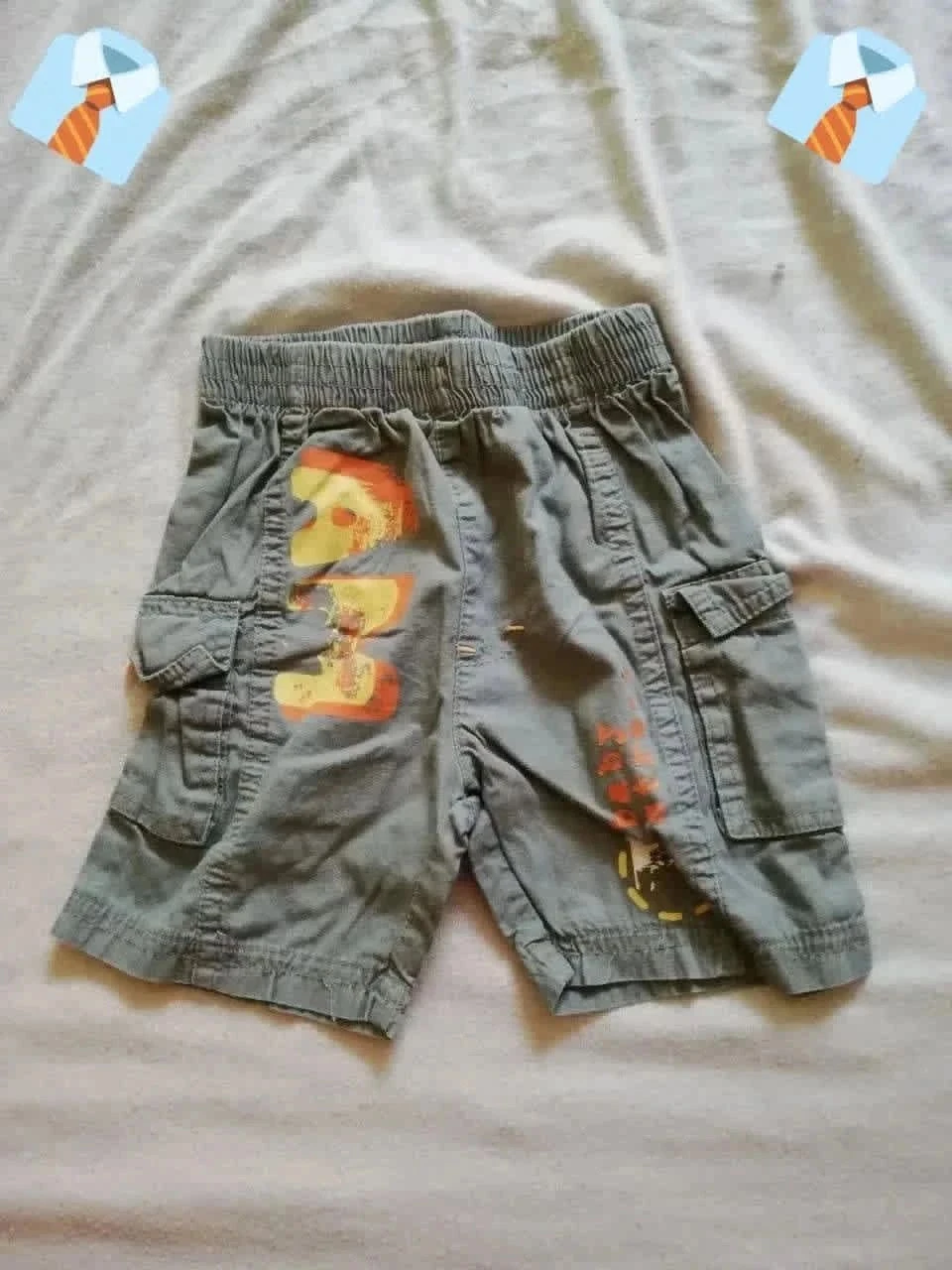 Grijze babyshort met zakken 6 maanden Goede staat comfortabel voor de zomer goedkoop – photo 2
